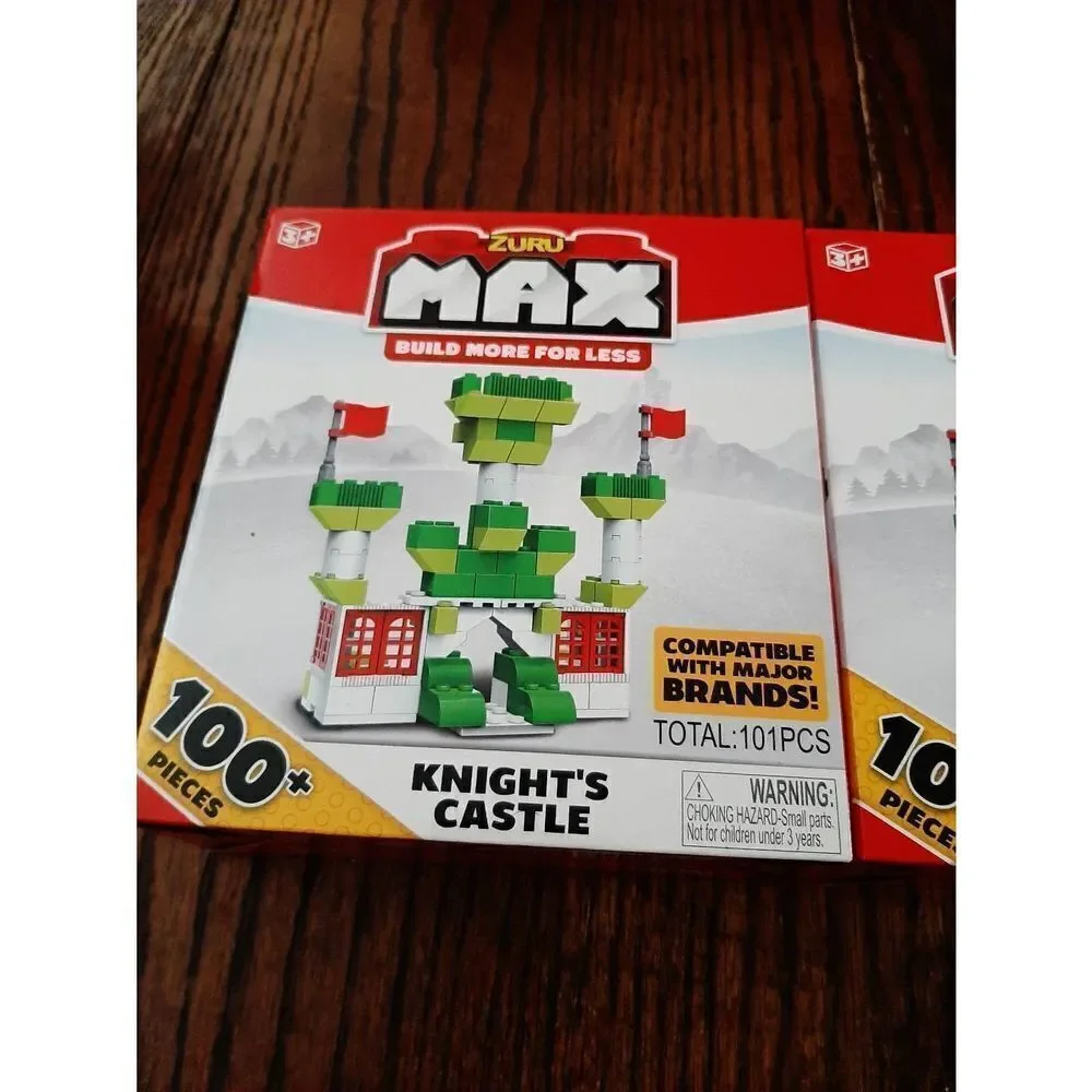 New Two Zuru Max 101 Piece Knights Castle Building Block Sets Compatible w Legos